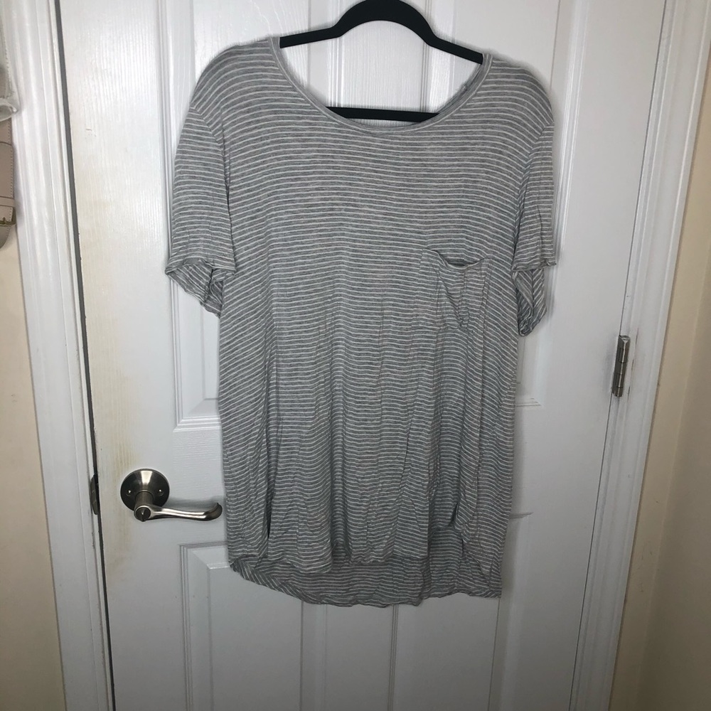 American Eagle Soft & Sexy Scoop Neck Stripe Shirt
